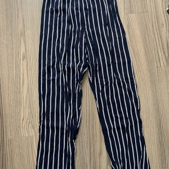 Brandy Melville Navy Blue Striped Pants - Picture 2 of 4